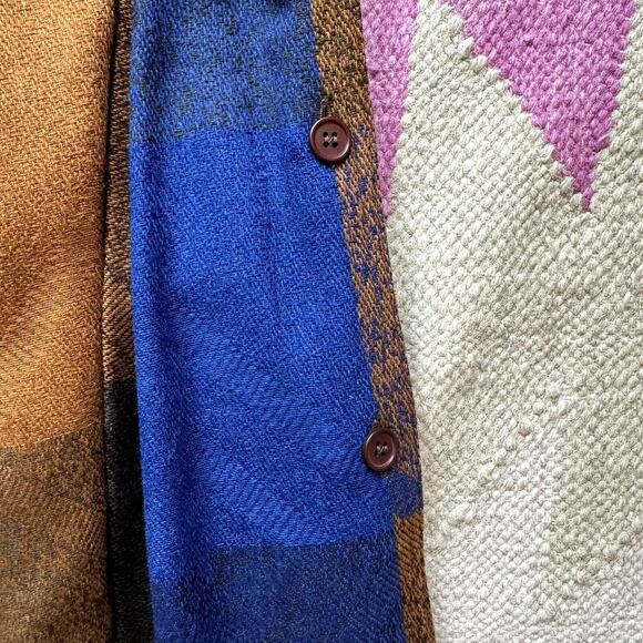 Stunning VTG Plaid Blue Brown Midi Skirt Rafaella Women's Size 8 - Picture 3 of 6